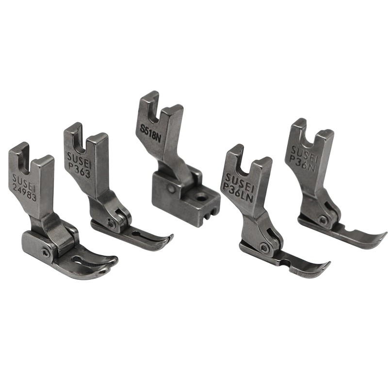 YEQIN 5Pcs Industrial Sewing Machine Zipper Cording Presser Feet for