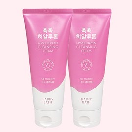 Happy Bath Cleansing Foam 1 moist hyaluron + 1 refreshing hyaluron (total 2) Foam cleansing moisturizing cleansing face wash face wash foam cleanser - 2 moist hyalurons / 해피바스 클렌징폼 촉촉 히알루론1개+산뜻 히알루론1개 (총2개)  폼클렌징 보습클렌징 세안 세수 폼클렌저 - 촉촉 히알루론 2개