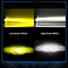 2pcs Motorcycle LED Spotlight White Yellow Dual Light Aluminum IP68