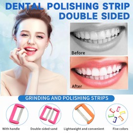 6 x Tooth Sandpaper Tooth Polishing Strips Tooth Sandpaper Polishing Strips Interdental Sandpaper Tooth Sanding Paper Tooth Polishing Strips
