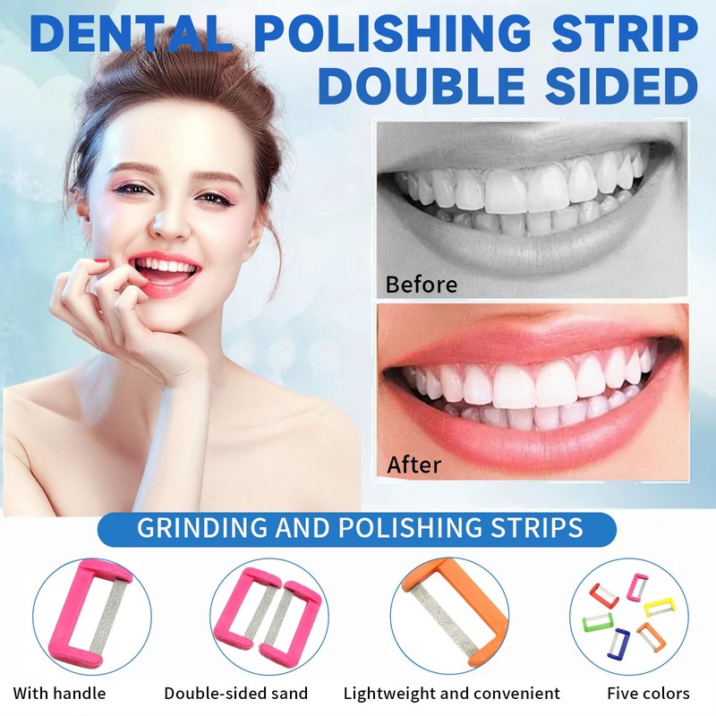6 x Tooth Sandpaper Tooth Polishing Strips Tooth Sandpaper Polishing