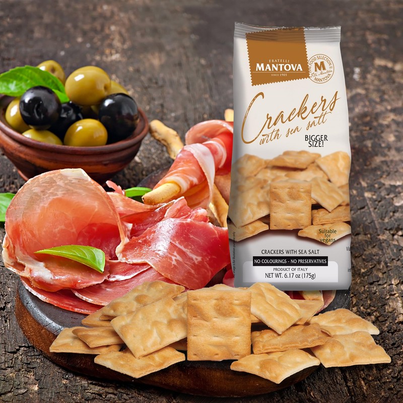 Mantova Crackers with Sea Salt, 6.17 oz. (Pack of 2),