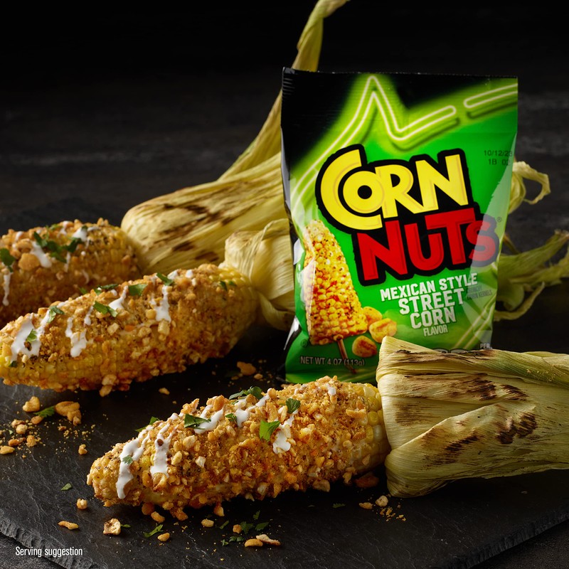 CORN NUTS Mexican Street Corn Flavored Corn Kernels, Crunchy Corn