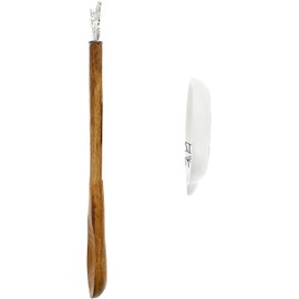 Pavilion - Grandma’s Kitchen Ceramic Spoon Rest & Spoon Set, Kitchen Utensil Holder, Butterfly Kitchen Decor, Mothers Day Gifts For Nana, Kitchen Gadgets, 2 Count