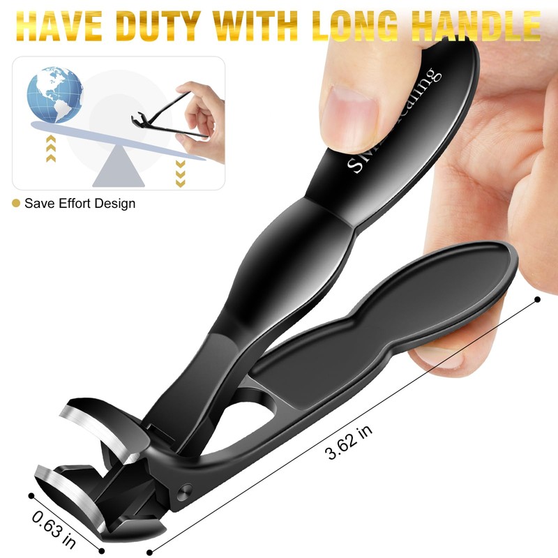 Toenail Clippers for Seniors Thick Nails, 2026 Angled Head Large