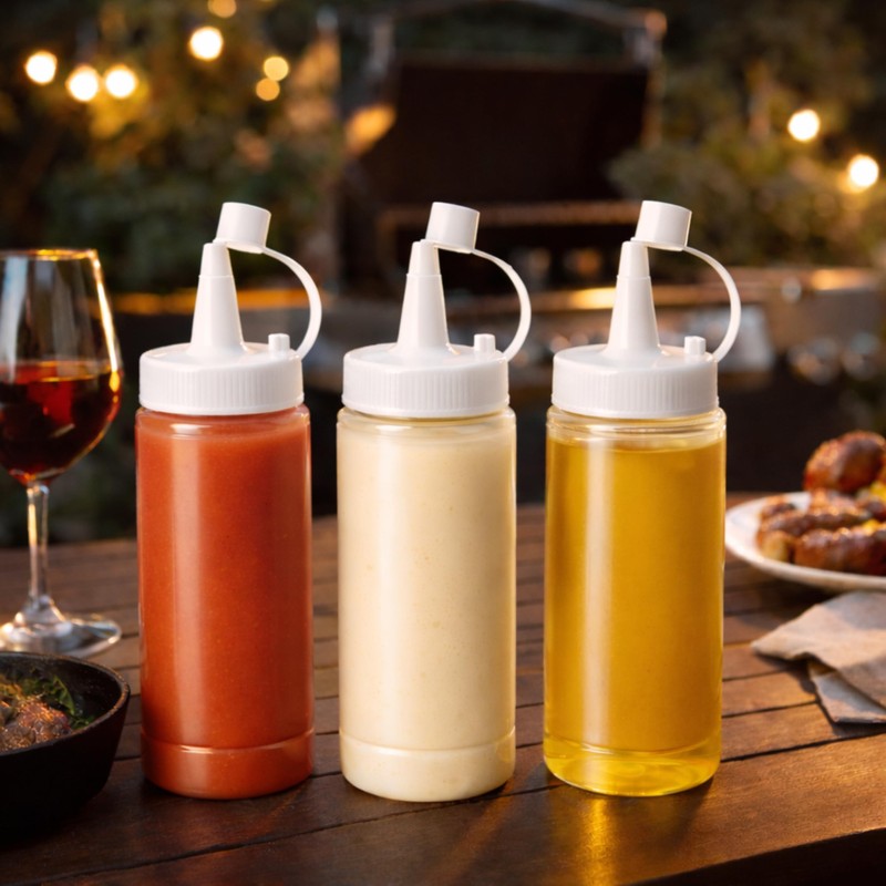 PARENCE. Set di 3 bottiglie di salsa, 150 ml –