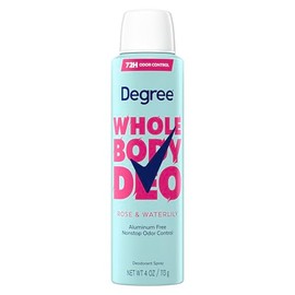 Degree Women Whole Body Deodorant Rose & Waterlily Spray Aluminum Free 72H Odor Control 4 oz