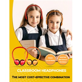 GDBOMA Kids Headphones Bulk 25 Pack for School Students Children Toddler Boys Girls Teen Adult Wholesale Wired Adjustable On Ear Headphones for Classroom 3.5mm Jack Multi Colors