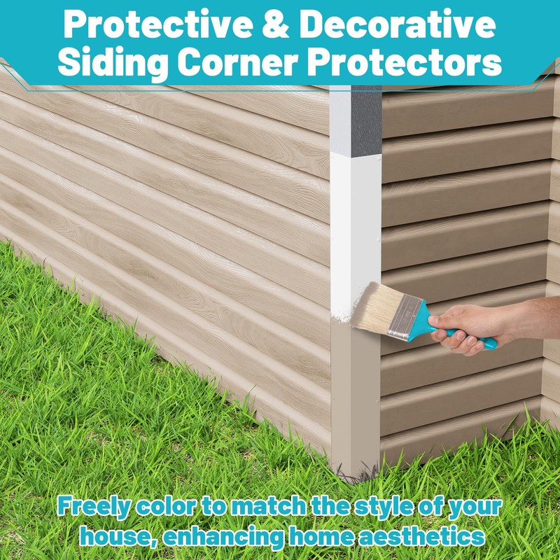 Chiligent Aluminum Siding Corners, 15.8" x 3.4" Siding Corner Protectors,