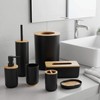 Bamboo-Based Black Padang Vanity Bathroom Tumbler Cup - Ideal as