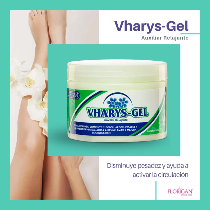 Gel Vharys Centella Asiatica Varices Circulación Florigan® Propia Del Producto