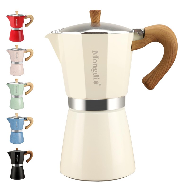 Mongdio Stovetop Espresso Maker Moka Pot, Cuban Coffee Maker Stove
