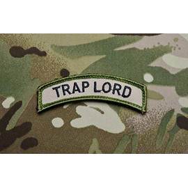 Trap Lord Tab Patch Rocker Multicam OCP Iraq Afghanistan Infidel OEF OIF Veteran Hook and Loop Backing