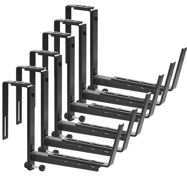 NULTRUMA Planter Box Bracket, Adjustable Heavy Duty Iron Window Box