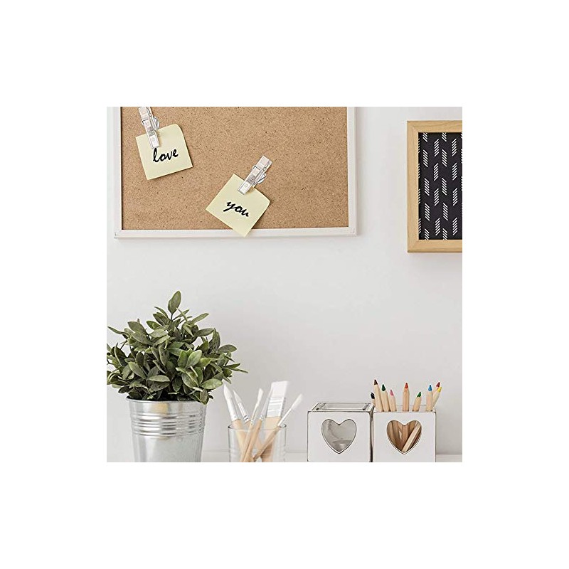 JIHUOO Pack of 50 Pins Drawing Pins with Clips for
