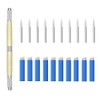 XIAOYU 3 in 1 Eyebrow Tattoo Microblading Pen with 20PCS Eyebrow Tattoo Needles Permanent Manual Eyebrow Pen Kit