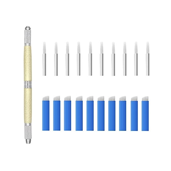 XIAOYU 3 in 1 Eyebrow Tattoo Microblading Pen with 20PCS