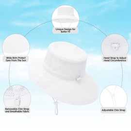 Baby Sun Hats Toddler UPF 50+ Hat for Girl Boy Beach Cap Newborn Hats Infant Summer Caps Neck Flap White M