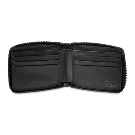 Dickies Men's Slim Everyday Leather Bifold Chain Wallet, Black-Zip Around, One Size