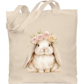 Shirtracer - Cotton Bag - Easter Gift - Cute Rabbit Easter Bunny Gifts Easter Surprise, 4 natural white