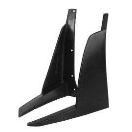 IKON MOTORSPORTS, Front Bumper Lip Splitter Winglets Compatible with 2011-2014 Dodge Charger, 2PCS Front Bumper Lip Bodykit Diffuser Splitter Canard Protector PU Unpainted Black RA Style, 2012 2013