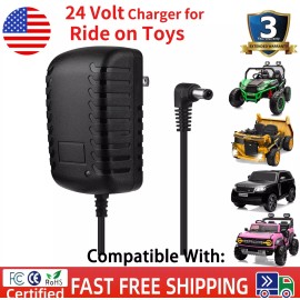 Zhazpor 24 Volt Charger for Ride on Toys, 24V Kids Ride On Car Charger