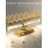 10000mAh Battery Operated Wall Sconces Set of 2, Gold, 15.3