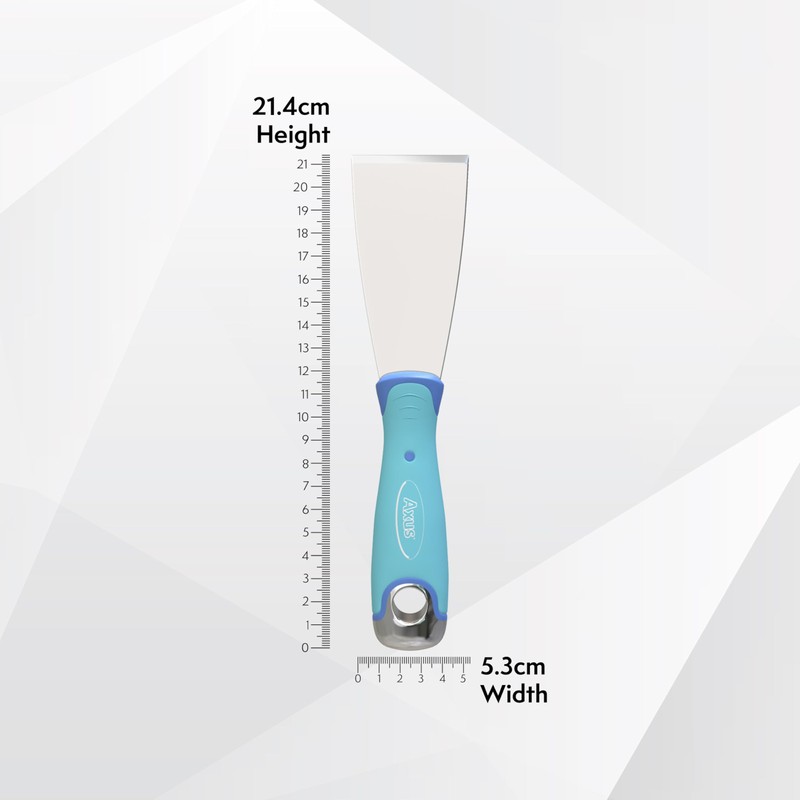 Axus Decor AXU/SCRB15 Pro-Strip Stainless Steel HD Scraper, Blue, 1.5"