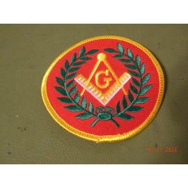 Masonic Knights Templar Embroidered Emblem Patch 3inch RED NEW