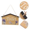 STOBOK Rustic Bathroom Wall Sign Charming Toilet Decor for Restroom