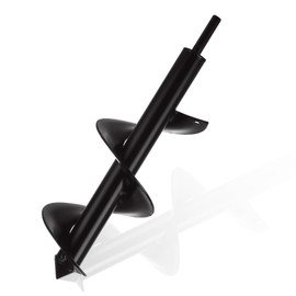 YOUNTHYE 4 x 12 Inch Auger Drill Bit for Planting Heavy-Duty Garden Auger Spiral Drill Bit Black Garden Spiral Hole Drills Planter for Bulb Planting, Fit 3/8" Hex Drive Drills 3/8 inch