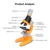 Kids Microscope Kit LED 1200X Microscope with Specimen Slides Science