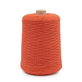 Cotton Bambu (Bamboo) Yarn by Silk City Fibers for Knitting or Weaving, Persimmon