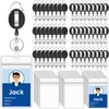 80 Pack Retractable Badge Reels and ID Badge Holder, Heavy