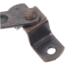 COOLHIYA 2pcs Support Hinge Chest Hinges Lid Support Stay Hinges Lid Stay Locking Hinge Lid Hinges Heavy Duty Lid Hinges for Chest Cabinet Door Hardware Box Iron Red Ancient