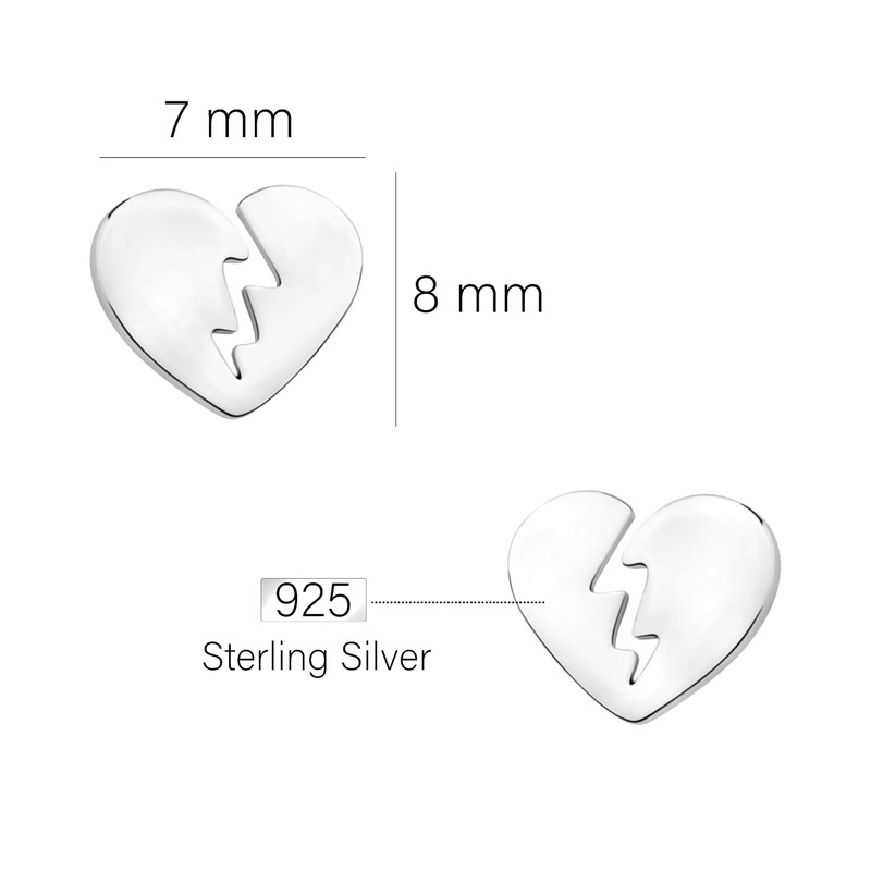 SOFIA MILANI - Women's Earrings 925 Silver - Heartbeat Stud