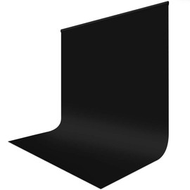 FotoFoto Background, Black Fabric, 6.6 x 16.6 ft (2 x 3 m), Thick Photography Background, Black Cloth, Non-See-through, Black Fabric, Not Easy to Wrinkle, Black Background, Cloth Backsheet, Non-Reflective Surface, Backpaper, Solid, Pole Compatible, Scree