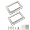 2-Pack 2" x 3.5" Slotted Handrail Bracket Kit, White Vinyl