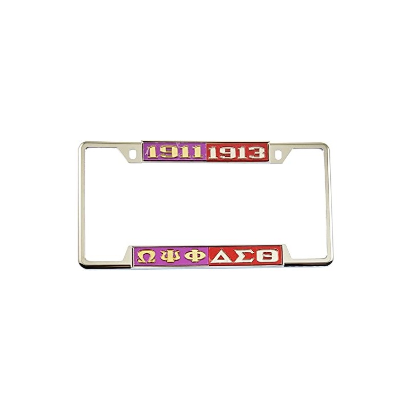 Omega Psi/Ψ Phi + Delta Sigma/Σ Theta Split License Plate