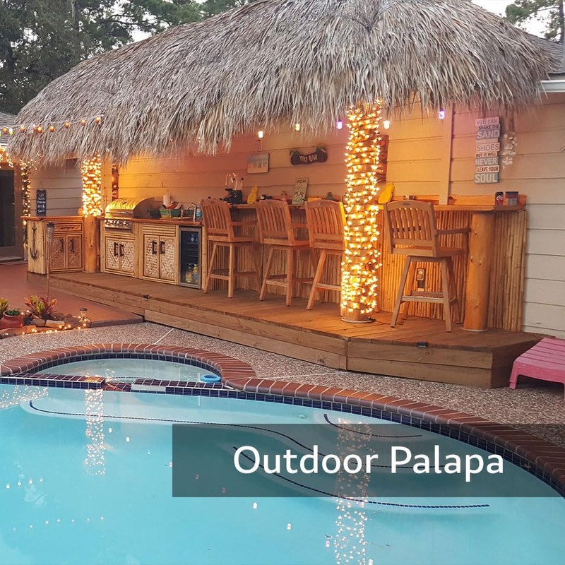 FOREVER BAMBOO Mexican Palm Thatch Runner Roll Straw Roof Duck