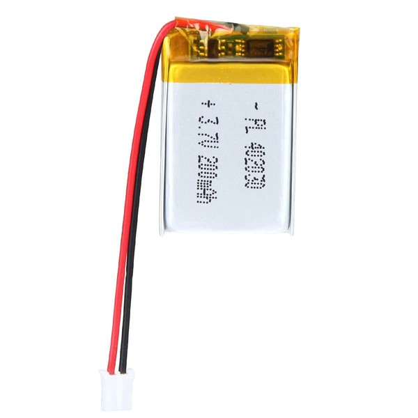 AKZYTUE 3.7V 180mAh 402030 Lipo Battery Rechargeable Lithium Polymer ion Battery Pack with PH2.0mm JST Connector
