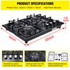 forimo Gas Cooktop 22Inch，Built in Gas Cooktop 4 Burners Stainless