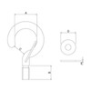 Daidohant 10104225 Stainless Steel Bolt Hook (Wire Diameter) 0.3 inch