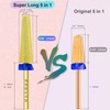 Depvko Super Long 5 in 1 Nail Drill Bits, 3/32''