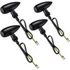 Justech 4 PCS Motorcycle Indicators Amber, Universal Turn Signal Lights