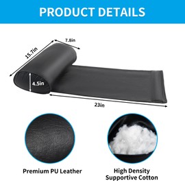 YOUFI Leather Recliner Headrest Pillow with Self-Stabilizing Weighted Base, Adjustable Filling for Head & Neck Support, Soft Neck Pillow for Recliner, Couch, Sofa, Chairs (Black)