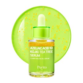 PURITO Azelaic Acid 10% + Kojic Acid + Tea Tree Facial Serum | for Acne & Marks, Breakouts | High-Level Azelaic Acid 10% | Korean skincare, 30mL 1.01 fl.oz
