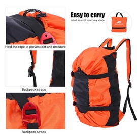 Rock Climbing Backpack, Folding Rope Cord Bag Equipment Carry Backpack for Outdoor Camping Hiking(Orange) Climbing Tools