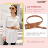 SUOSDEY 2 Pack Women Tie a Knot Belt Genuine Leather