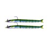 Lazy Lures - The Renaissance Eel 18g / 14cm, 2 Segmneted Eels Per Pack, Realistic Swimming Action, 3D Eyes And Super Sharp Hook, Perfect For Sea And Freshwater Fishing (Green)